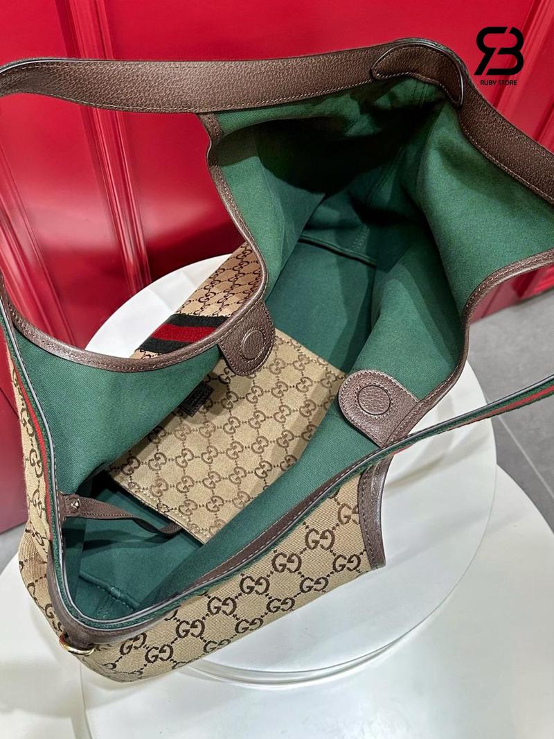 Túi Gucci Giglio Large Tote Bag Beige Brown GG Canvas 853971 Size 54CM