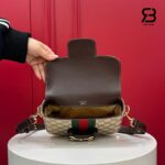 Túi Gucci Horsebit 1955 Small Shoulder Bag Sand Brown GG Canvas