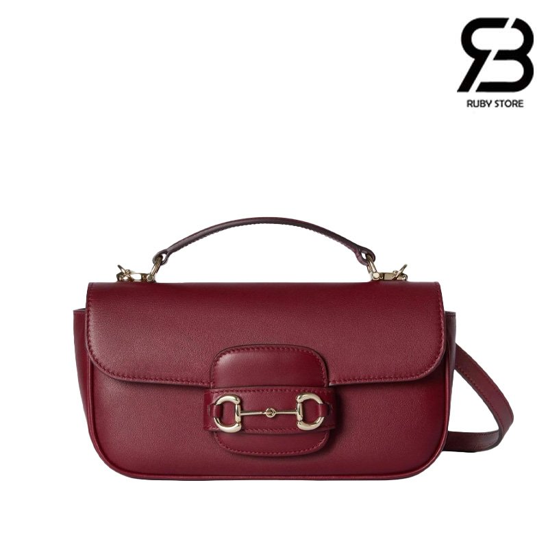 Túi Gucci Horsebit 1955 Soft Small Top-Handle Bag Ancora Red chính hãng đẹp