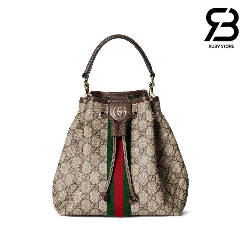 Túi Gucci Ophidia Small Bucket Bag GG Beige Brown 841313 Size 21CM chính hãng