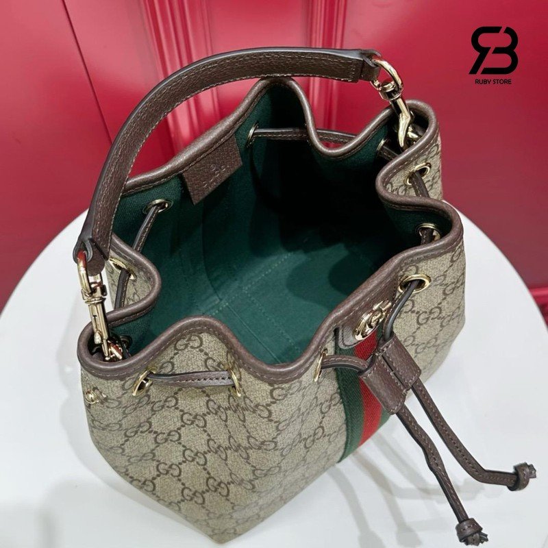 Túi Gucci Ophidia Small Bucket Bag GG Beige Brown 841313 21CM cao cấp