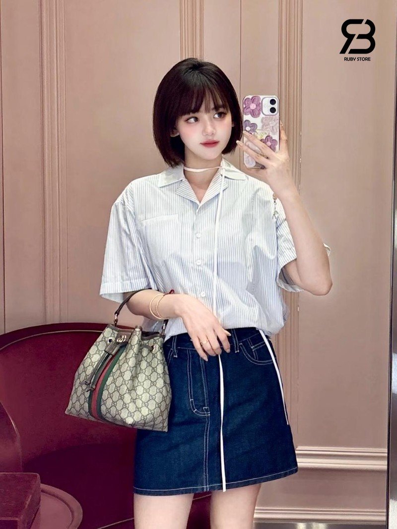 Túi Gucci Ophidia Small Bucket Bag GG Beige Brown 841313 Size 21CM chất lượng tốt nhất