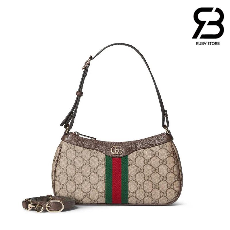 Túi Gucci Ophidia Small Shoulder Bag GG Beige Brown 841341 Size 26CM chính hãng sang trọng