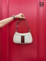 Túi Gucci Ophidia Small Shoulder Bag GG White 841341 Size 26CM chi tiết góc nghiêng