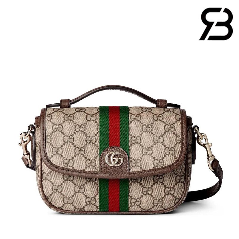 Túi Gucci Ophidia Small Top Handle Bag GG Beige Brown 836843 Size 20CM cao cấp