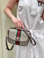 Túi Gucci Ophidia Small Top Handle Bag GG Beige Brown 836843 Size 20CM chất lượng cao