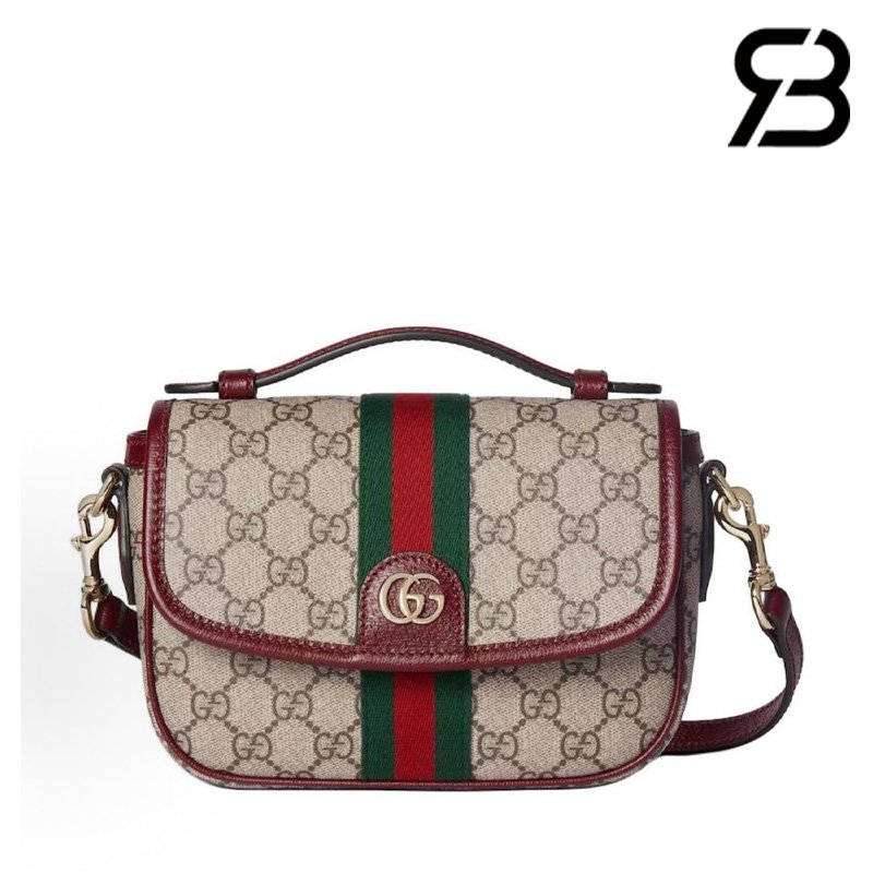 Túi Gucci Ophidia Small Top Handle Bag GG Beige Red 836843 Size 20CM chất lượng tốt