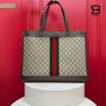 Túi Gucci Ophidia Soft tote Bag Beige Brown GG Supreme 547947 cao cấp