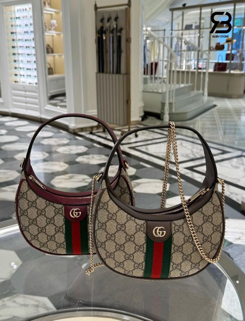 Túi Gucci Ophidial Small Shoulder Bag GG Beige Brown 838463 Size 20CM chính hãng