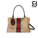 Túi Gucci Paparazzo Medium Top Handle Bag Sand Brown GG Canvas cao cấp