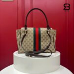 Túi Gucci Paparazzo Medium Top Handle Bag Sand Brown GG Canvas chính hãng