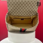 Chi tiết túi Gucci Paparazzo Medium Top Handle Bag Sand Brown GG Canvas
