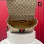 Túi Gucci Paparazzo Medium Top Handle Bag Sand Brown GG Canvas