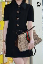 Túi Gucci Paparazzo Medium Top Handle Bag Sand Brown GG Canvas Best Ý