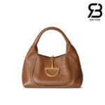 Túi Gucci Softbit Medium Shoulder Bag Brown Grainy Leather 837467 Size 27CM chính diện