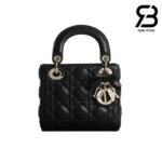 Túi Lady Dior Mini Bag with Bow Black Lambskin Best Pháp sang trọng.