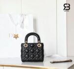 Túi Lady Dior Mini Bag with Bow Black Lambskin Best Pháp - Chi tiết logo khóa
