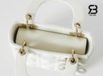 Túi Lady Dior Mini Bag with Bow Latte Lambskin Best Pháp chi tiết 4