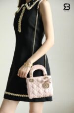 Túi Lady Dior Mini Bag with Bow Soupir Pink Lambskin Best Pháp sang trọng