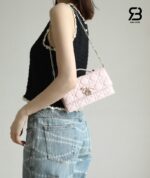 Túi My Dior Mini Bag with Bow Soupir Pink Lambskin Best Pháp chi tiết 7