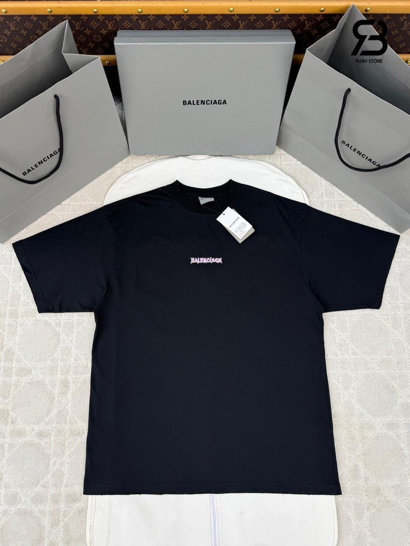 Áo Balenciaga Diy Balenciaga Back Medium Fit T-shirt màu đen chất lượng tốt