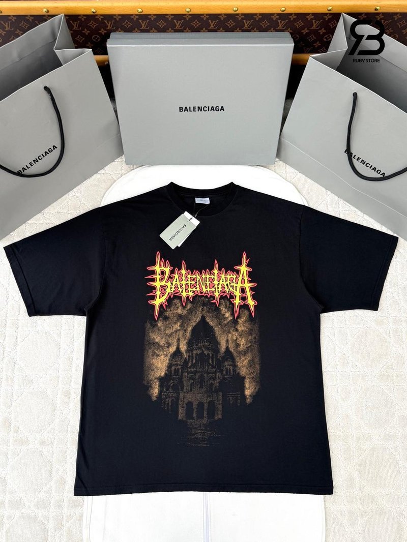 Áo Balenciaga Sacré Coeur Oversized T-shirt màu đen chất lượng cao
