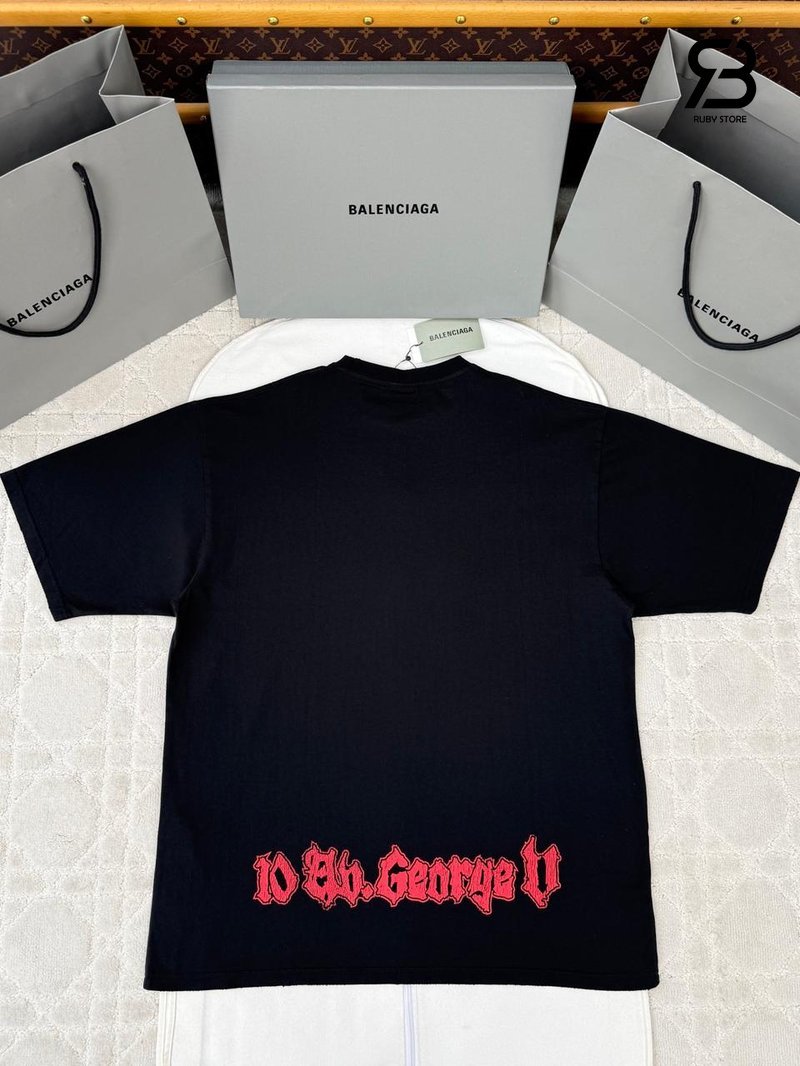 Áo Balenciaga Salon De Couture Medium Fit T-shirt màu đen chất lượng cao