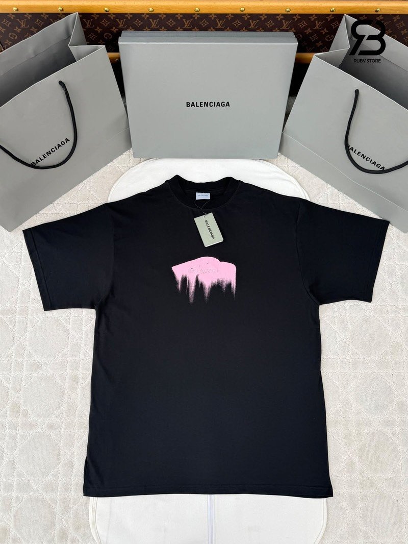 Áo Balenciaga Wet Brush Oversized T-shirt in Black Best Quality tinh tế