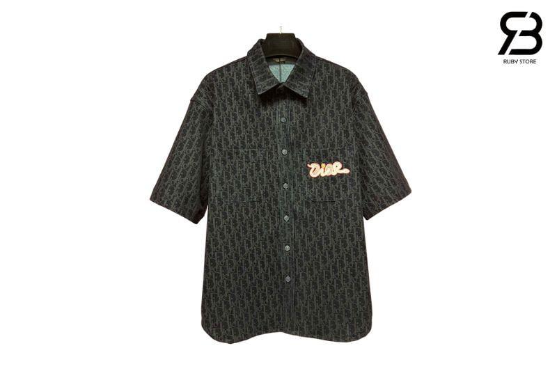 Áo Dior And Kaws Jean Heritage Dior Oblique Short Sleeve Shirt sang trọng