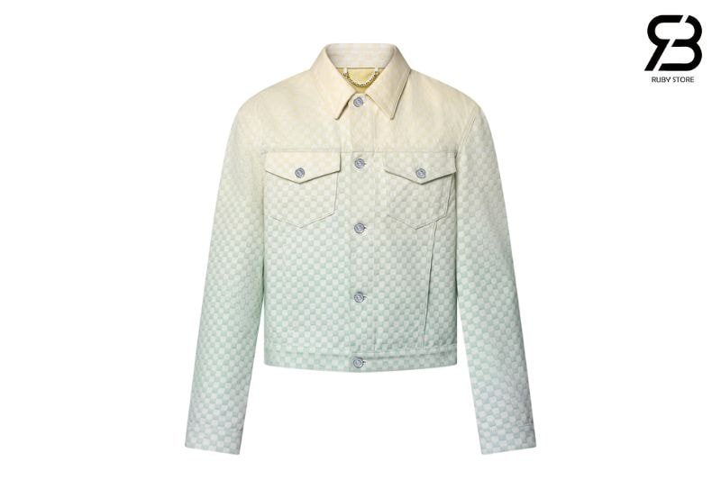 Áo Khoác LV Damier Gradient Jacquard Denim Jacket sang trọng và thời thượng