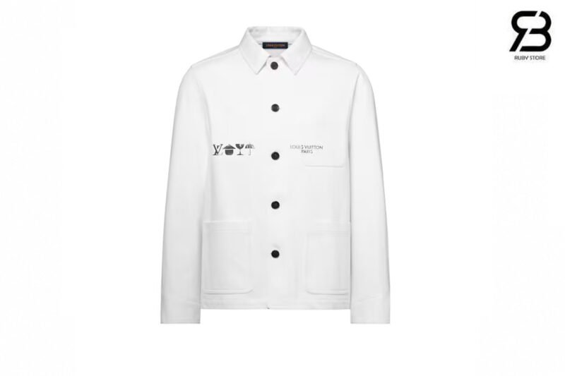 Áo Khoác LV Equipe Workwear Jacket White Best Quality, thiết kế tinh tế và đẳng cấp.