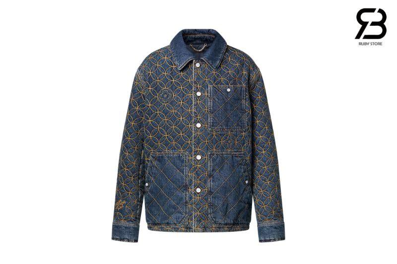 Áo Khoác LV Pharrell Nigo 2025 Denim Jacket Dandy Monogram sang trọng.