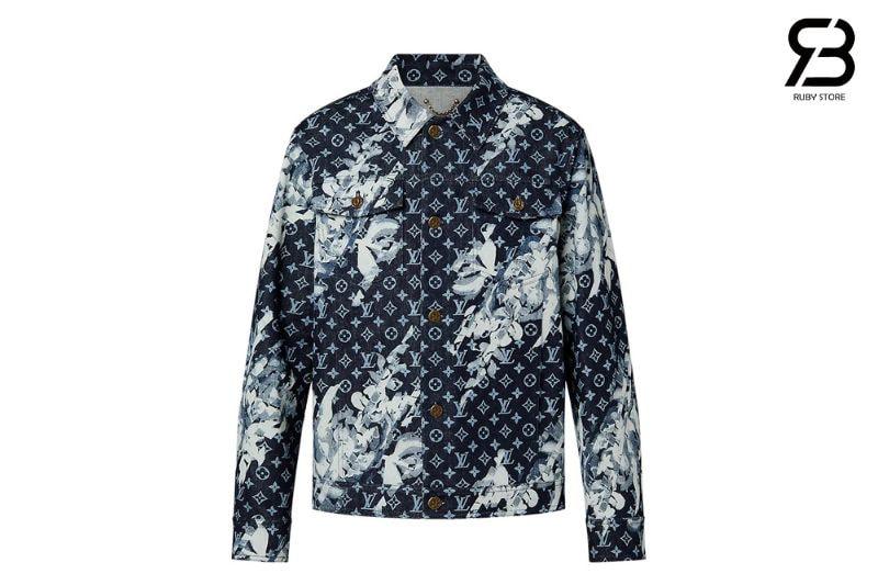 Áo LV × Virgil Abloh Tapestry Monogram Denim Jacket Blue sang trọng