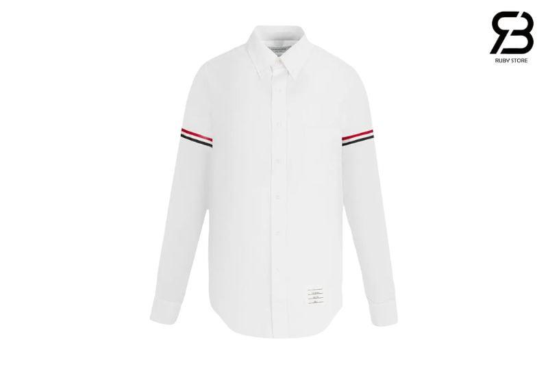 Áo Sơ Mi Trắng Thom Browne 3 Sọc Đỏ Xanh sang trọng và tinh tế