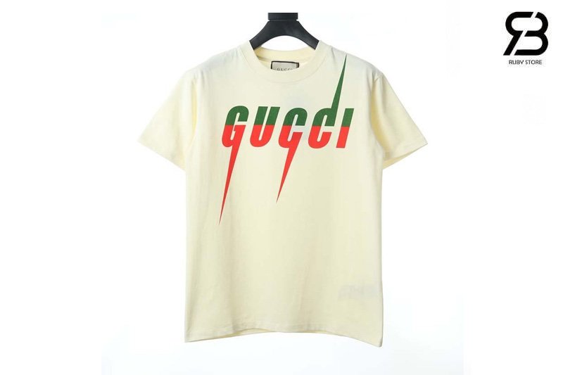 Áo thun Gucci Blade Print Màu Kem phong cách thời thượng