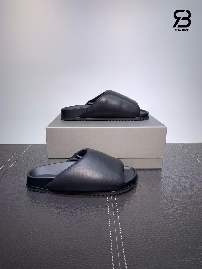 Dép Rick Owens Granolas Padded Slides Black chất lượng tốt nhất