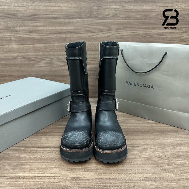 Giày Balenciaga Venom Boot in Black Calfskin chất lượng tốt nhất