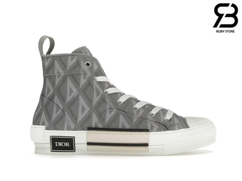 Giày Dior B23 High Top Gray CD Diamond chất lượng cao