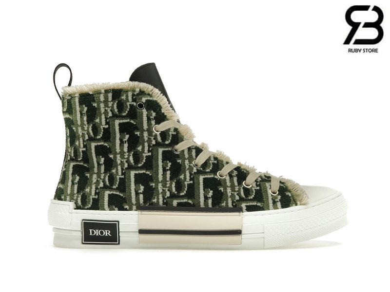 Giày Dior B23 High Top Olive Tapestry Best Quality, phong cách thời thượng