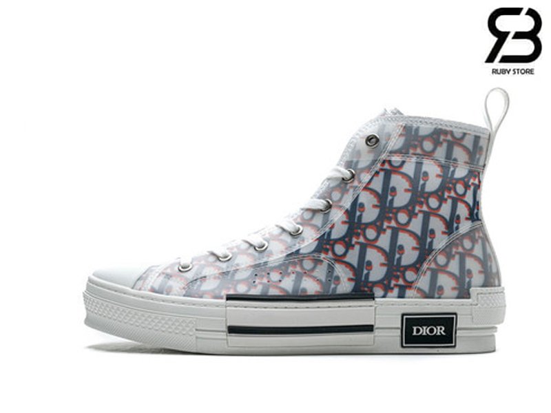 Giày Dior B23 High Top Red Blue Oblique Best Quality, thiết kế thời thượng và sang trọng.