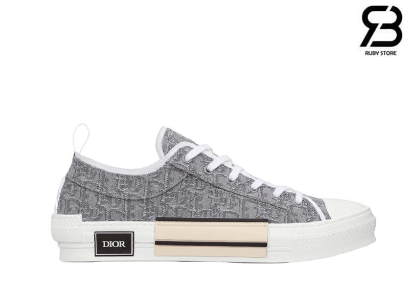 Giày Dior B23 Low Top Ruthenium Metallic Thread Dior Oblique Jacquard cao cấp