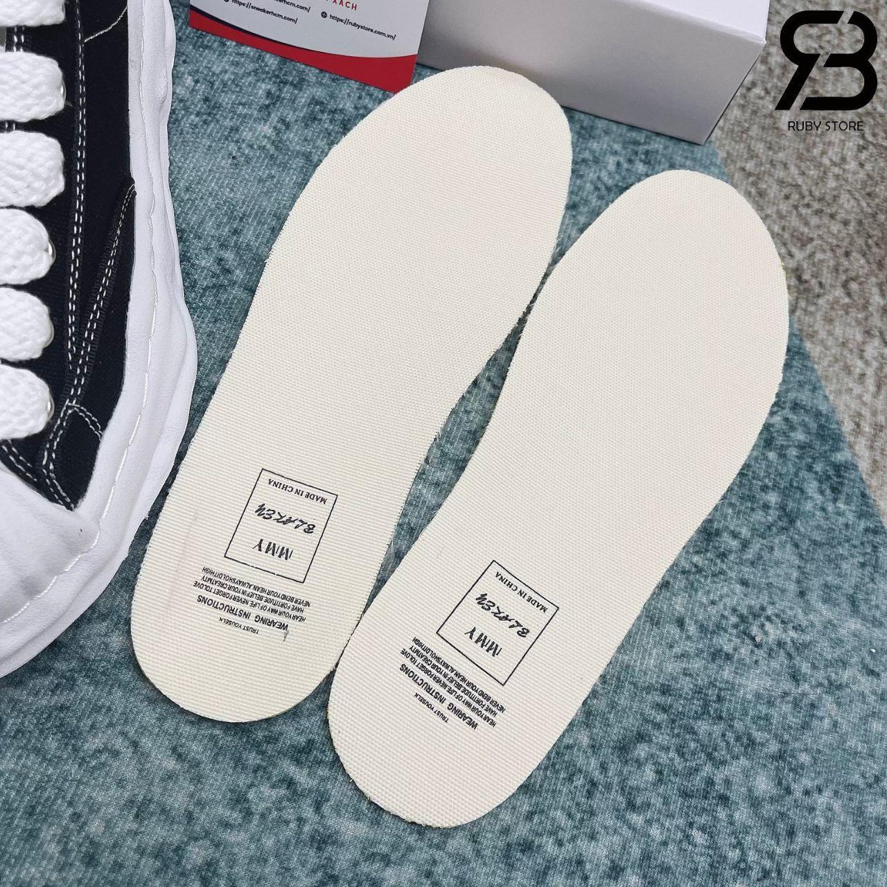 Giày Maison Mihara Yasuhiro Blakey OG Canvas Low Black No Logo Đen Siêu Cấp TT, thiết kế tinh tế