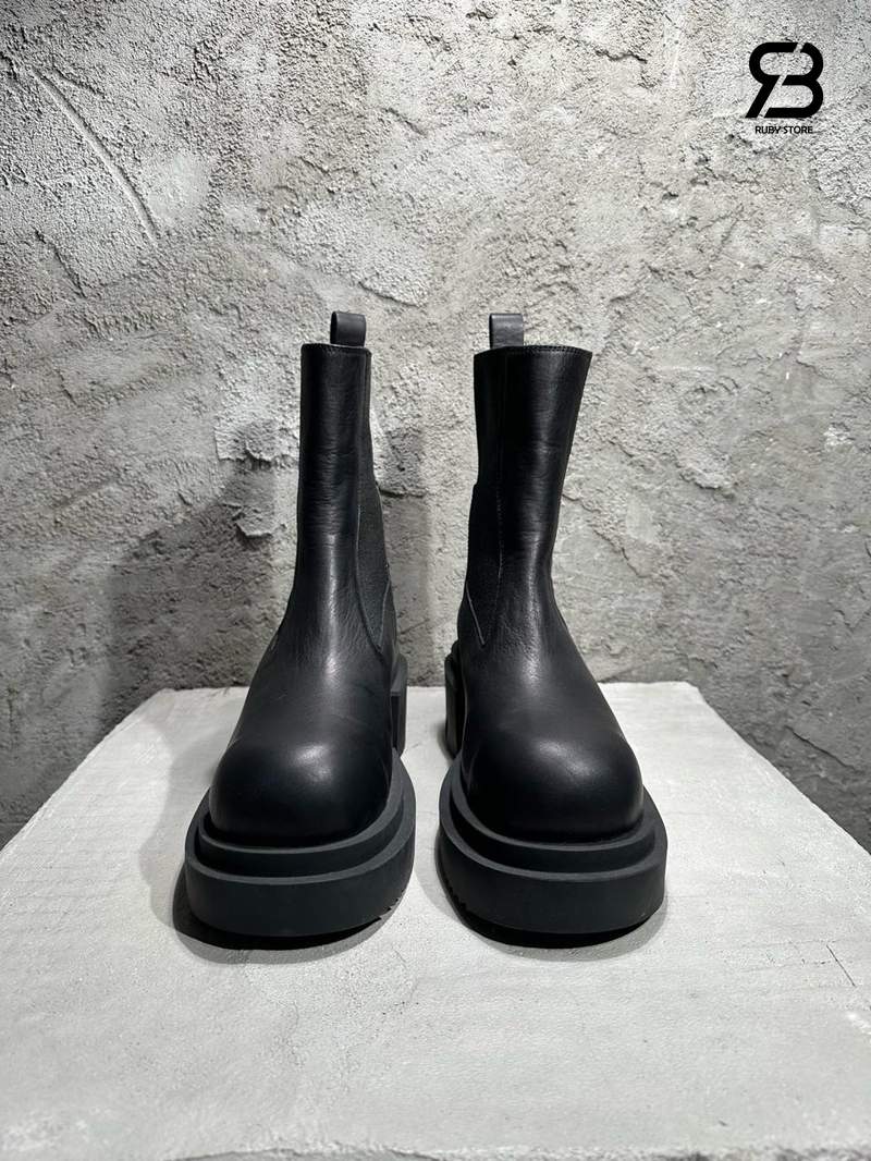 Giày Rick Owens Beatle Bogun Boots Black Best Quality với chi tiết logo khóa sang trọng