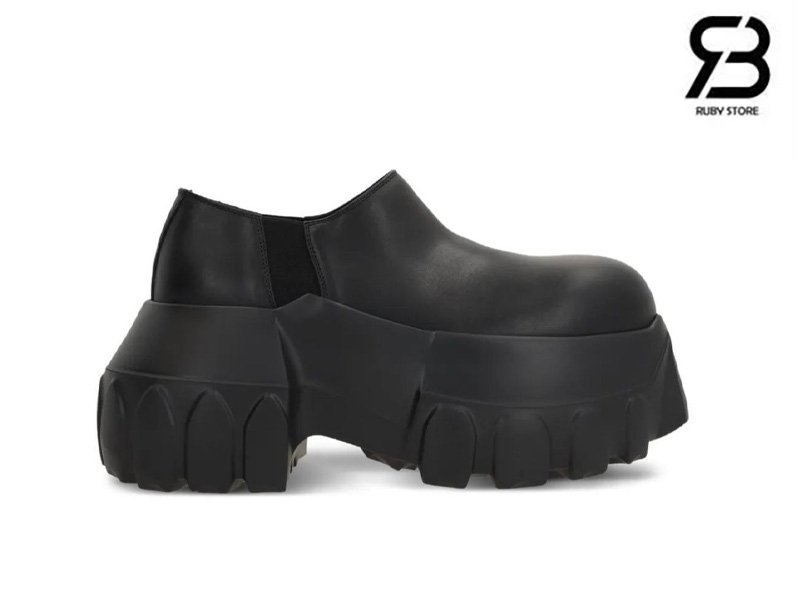 Giày Rick Owens Black Porterville Slip On Mega Tractor Loafers chất lượng tốt