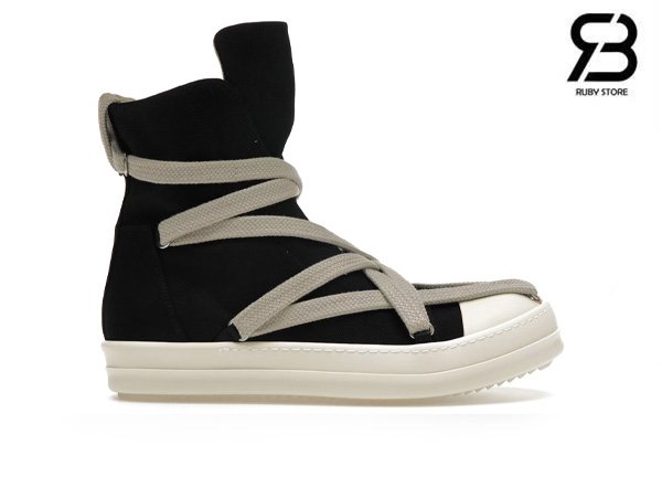 Giày Rick Owens DRKSHDW Hexa High Black Pearl Milk Fat Lace chất lượng tốt