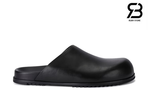 Giày Rick Owens Leather Granola Mules Black Best Quality, thiết kế độc đáo và sang trọng.