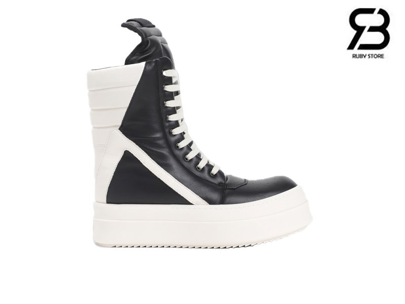Giày Rick Owens Off-Porterville Mega Geobasket Black Milk Đen Trắng Best Quality