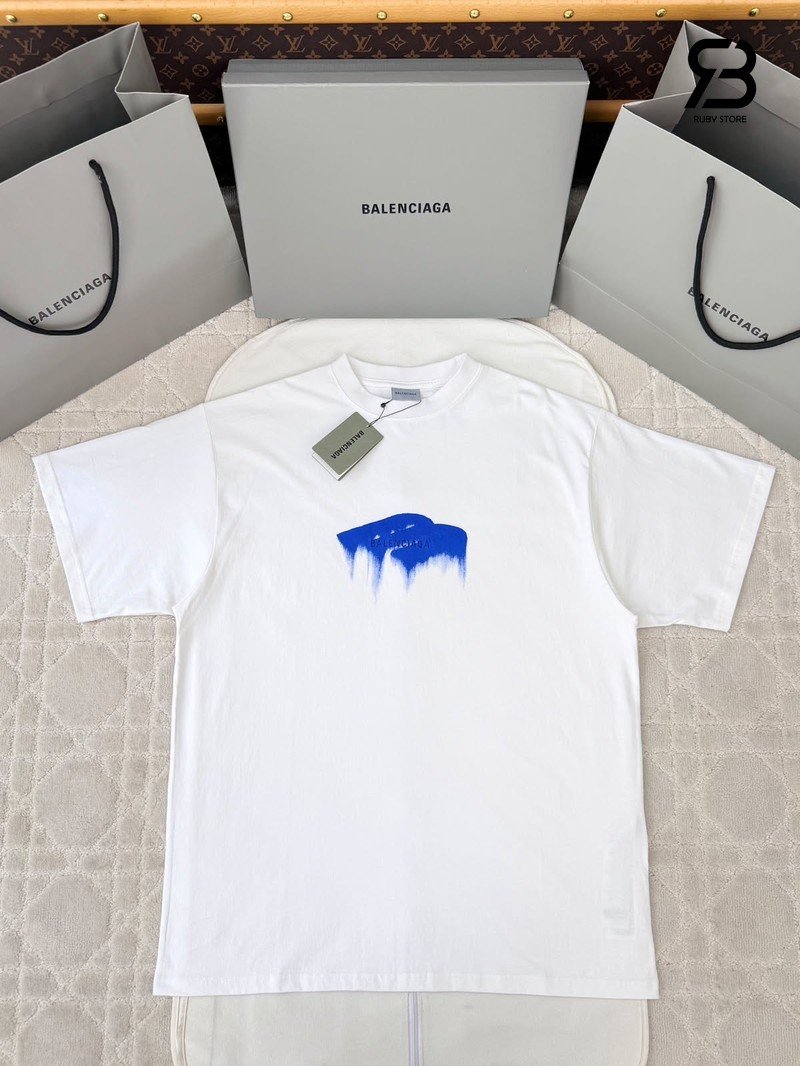 Quần Áo Balenciaga Wet Brush Oversized T-shirt in White Best Quality