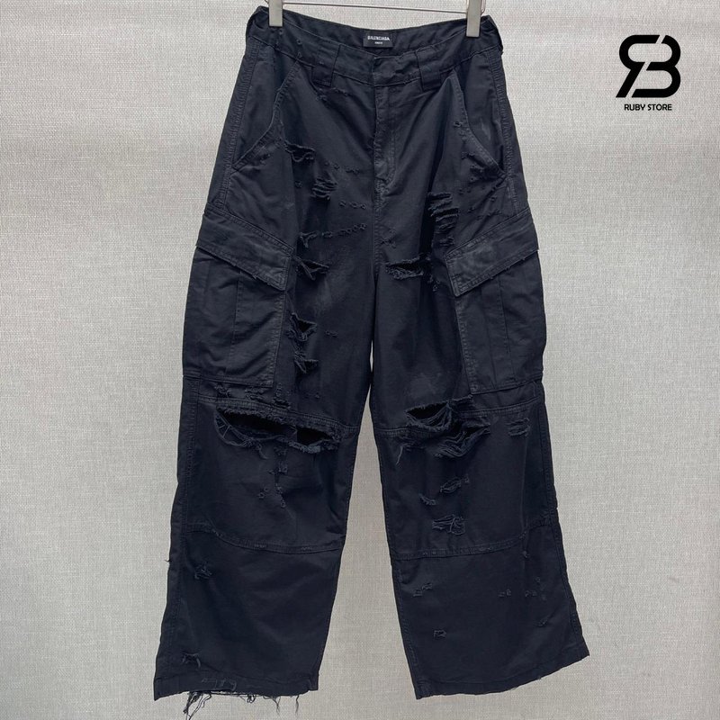 Quần Balenciaga Distressed Large Cargo Pants chất lượng cao