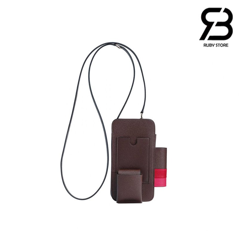 Túi Hermèsway Phone Case Rouge Sellier Epsom GHW sang trọng